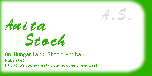 anita stoch business card
